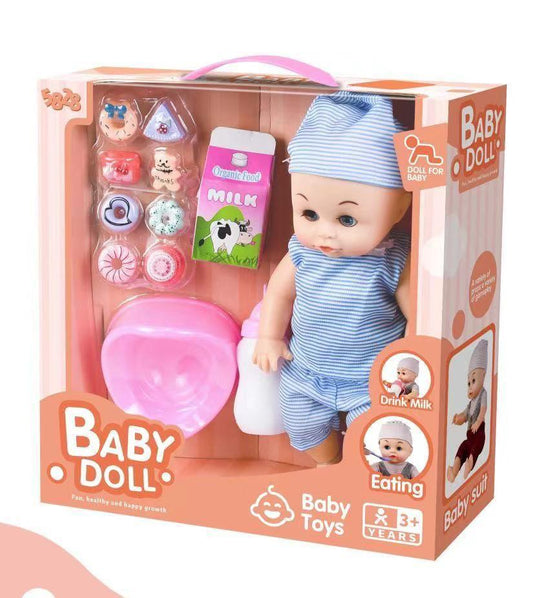 12 inch Pee Pee Doll Set With Sound Multi Colour Puff N Stuff