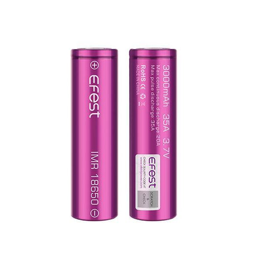 Efest IMR 18650 3000mAh 35A Batteries- Pack of 2 - Puff N Stuff