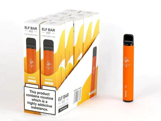 Elf Bar 600 Puffs Disposable Vape Pod (BOX OF 10) - Puff N Stuff