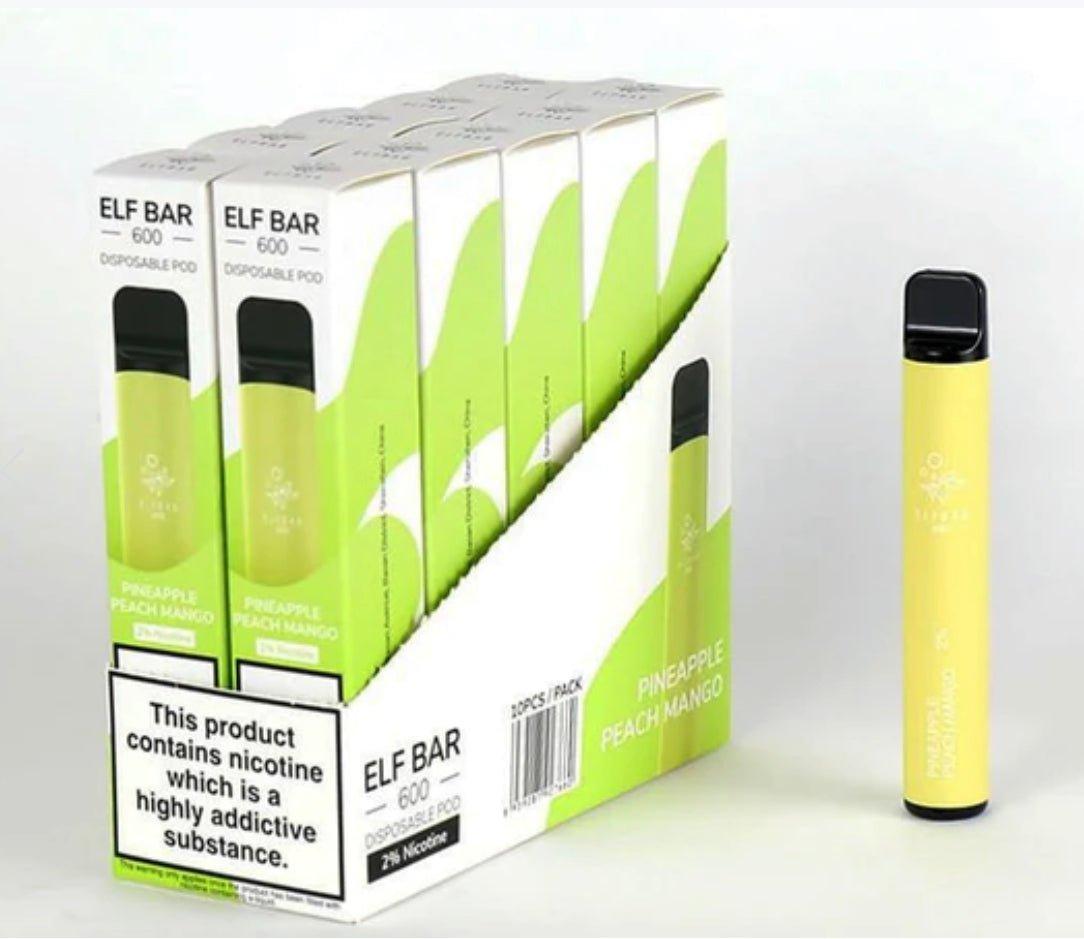 Elf Bar 600 Puffs Disposable Vape Pod (BOX OF 10) - Puff N Stuff