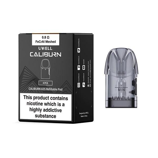 Uwell Caliburn A3S Replacement Pods - 4pack - Puff N Stuff