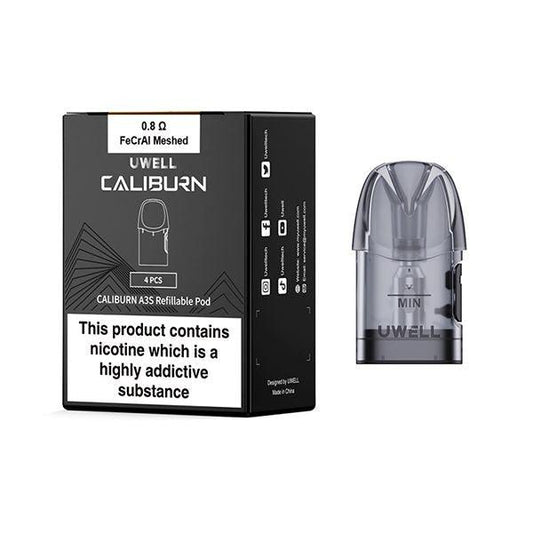 Uwell Caliburn A3S Replacement Pods - 4pack - Puff N Stuff