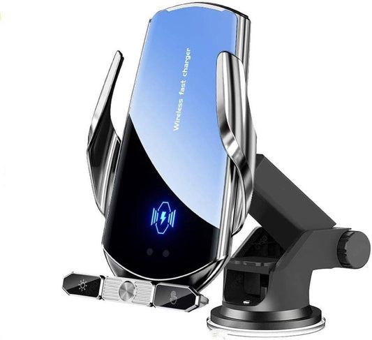 Wireless Magnetic Car Phone Holder With Sucker - Black - Puff N Stuff