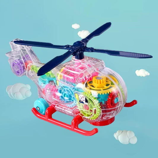 Colourful Mechanical Gear Helicopter Toy - Puff N Stuff