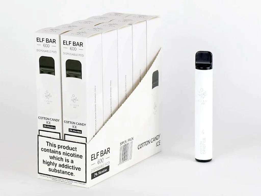 Elf Bar 600 Puffs Disposable Vape Pod (BOX OF 10) - Puff N Stuff