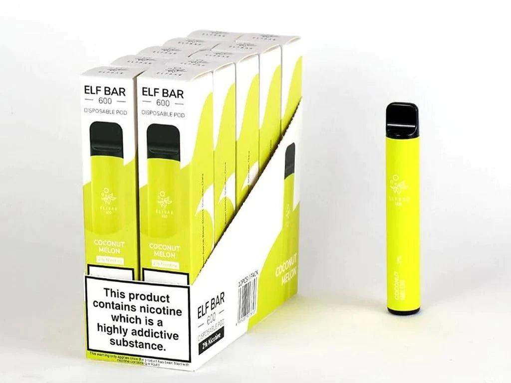 Elf Bar 600 Puffs Disposable Vape Pod (BOX OF 10) - Puff N Stuff