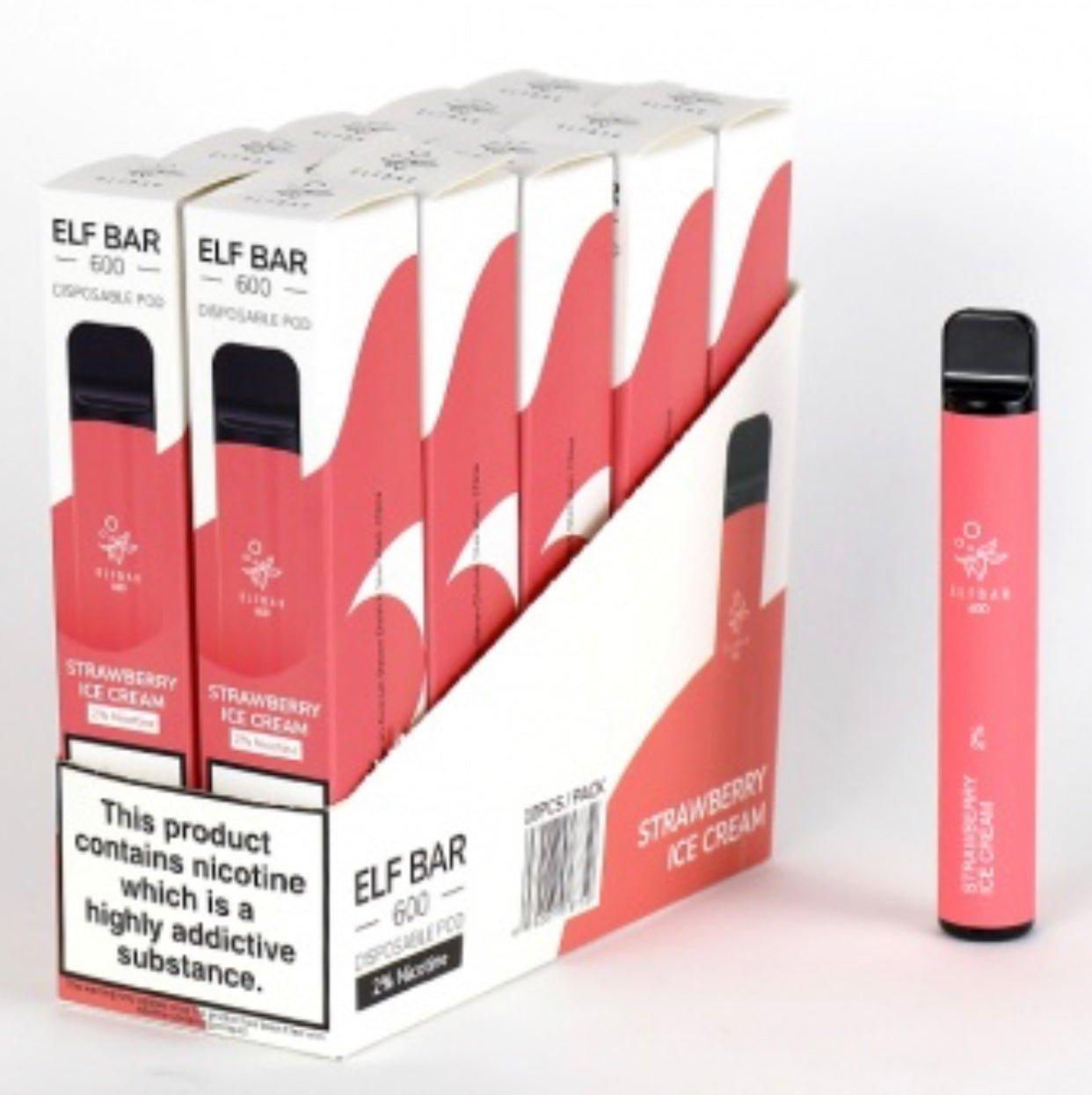 Elf Bar 600 Puffs Disposable Vape Pod (BOX OF 10) - Puff N Stuff