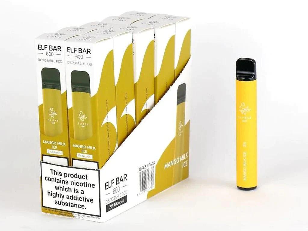 Elf Bar 600 Puffs Disposable Vape Pod (BOX OF 10) - Puff N Stuff