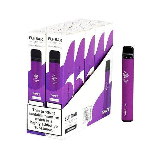 Elf Bar 600 Puffs Disposable Vape Pod (BOX OF 10) - Puff N Stuff