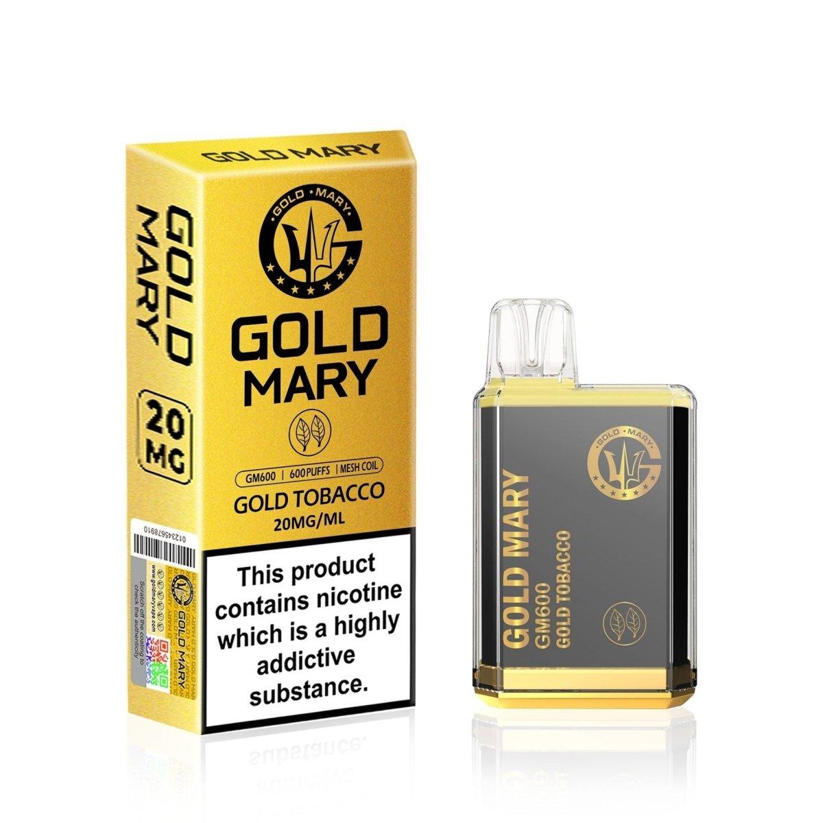 Gold Mary GM600 Disposable Vape Pod (BOX OF 10) - Puff N Stuff