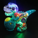 LED Light Transparent Musical Dinosaur Toy - Puff N Stuff