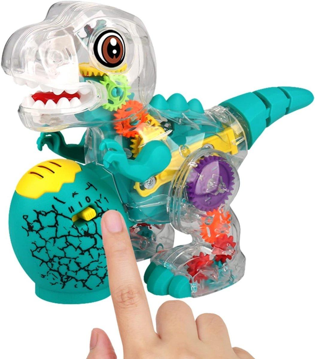 LED Light Transparent Musical Dinosaur Toy - Puff N Stuff