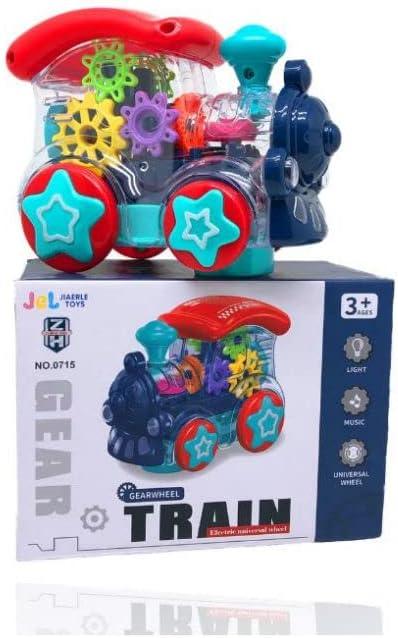 Multicolour Gearwheel Train With Lights & Sound - Puff N Stuff