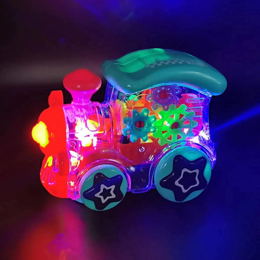 Multicolour Gearwheel Train With Lights & Sound - Puff N Stuff