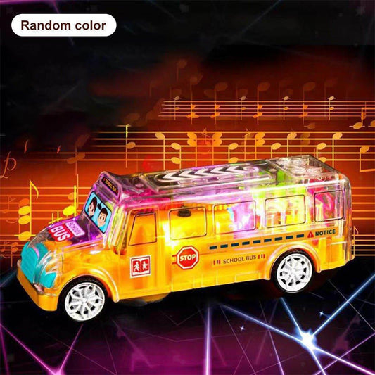 Multicolour Musical School Bus Toy - Puff N Stuff