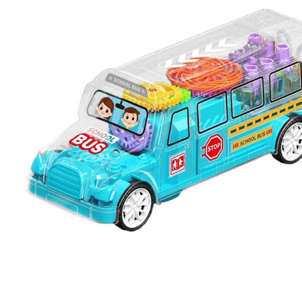 Multicolour Musical School Bus Toy - Puff N Stuff