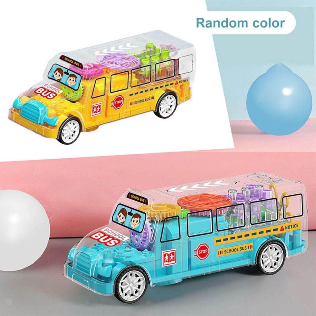 Multicolour Musical School Bus Toy - Puff N Stuff