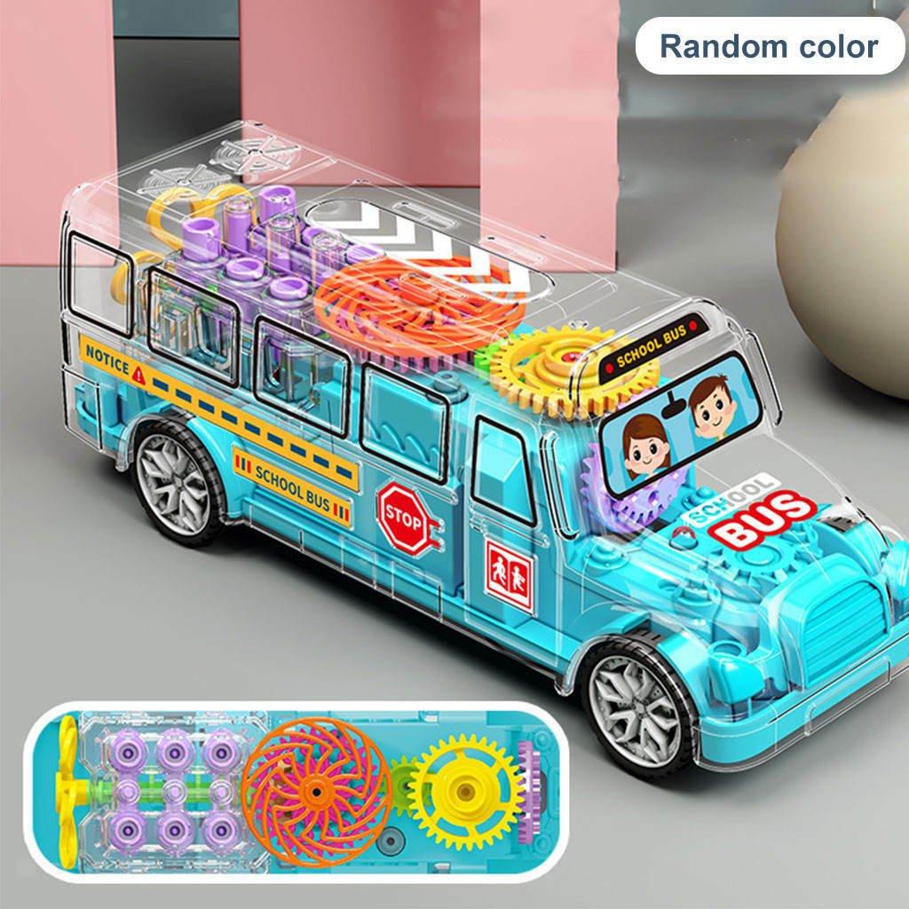 Multicolour Musical School Bus Toy - Puff N Stuff